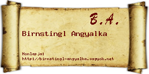 Birnstingl Angyalka névjegykártya
